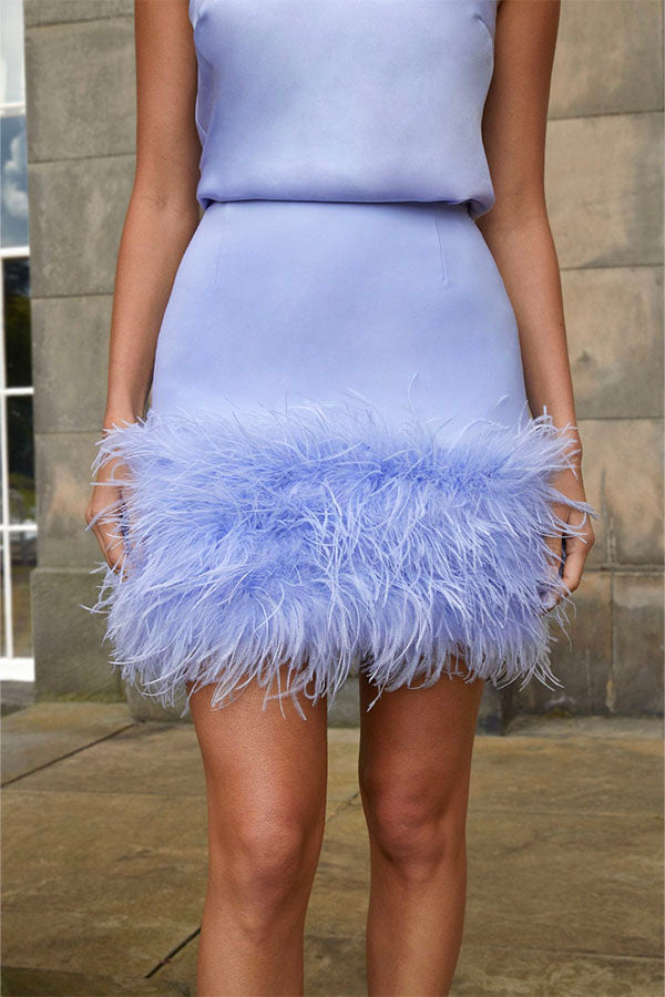 Jupe moulante, jupe sexy, sac à plumes, jupe hanche
