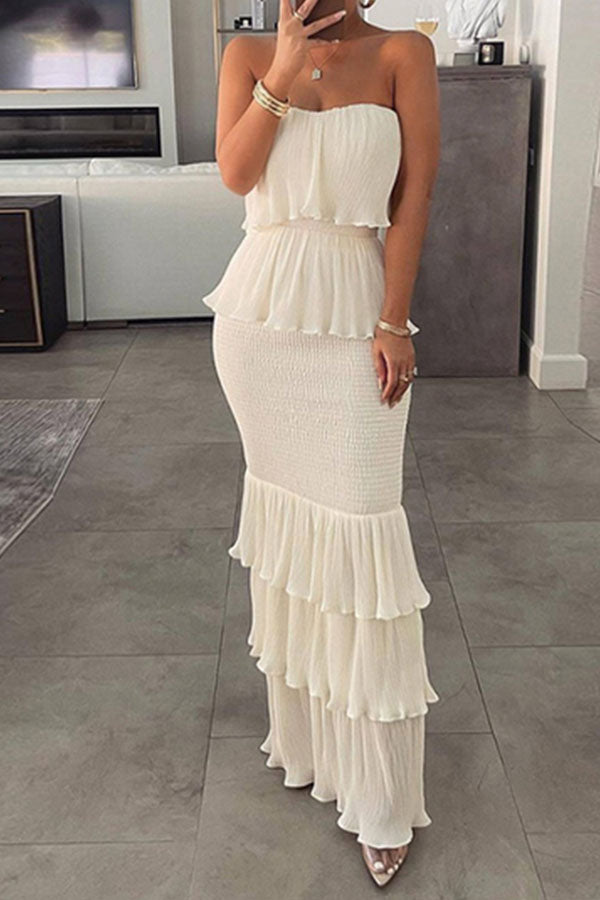 RUFFLE LAYERED DRESS