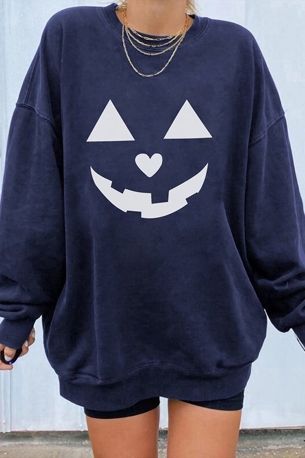 halloween print oversized sweatshirt
