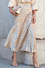 Polka dot print maxi skirt