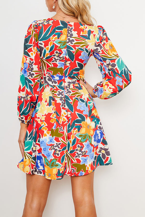 elegant long sleeve waist dress