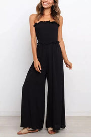 Love Out Loud Smocked Off Shoulder Jumpsuit