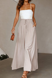 Solid Color Lightweight Flowy Wide Leg Pants