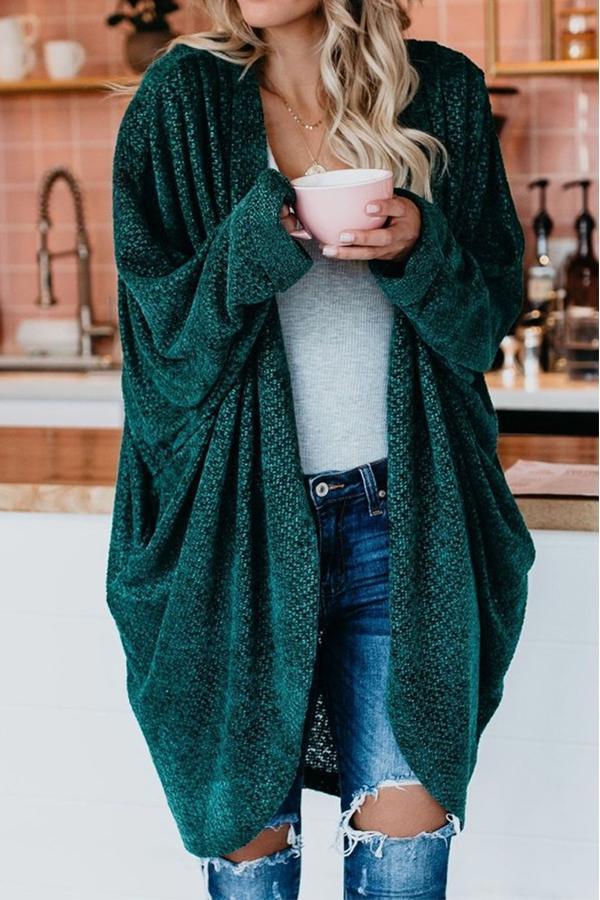 Loose Green Cardigan