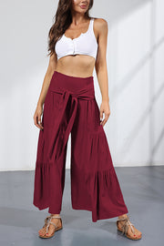 Bandage Casual Women's Wide Leg Pants