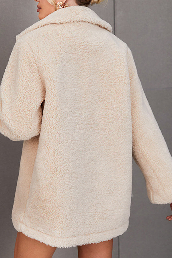 women's warm lamb fleece coat