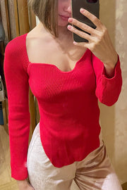 stretchy off-the-shoulder bottoming sweater