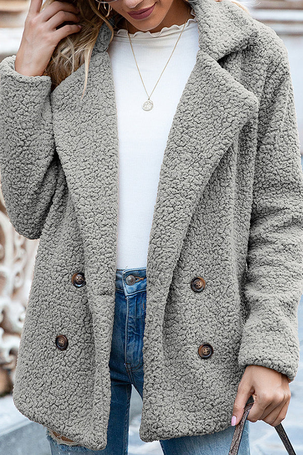 Button Lapel Loose Jacket