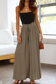 Solid Color Lightweight Flowy Wide Leg Pants