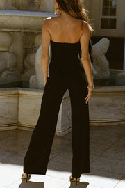 Strapless Sleeveless Jumpsuit Trousers