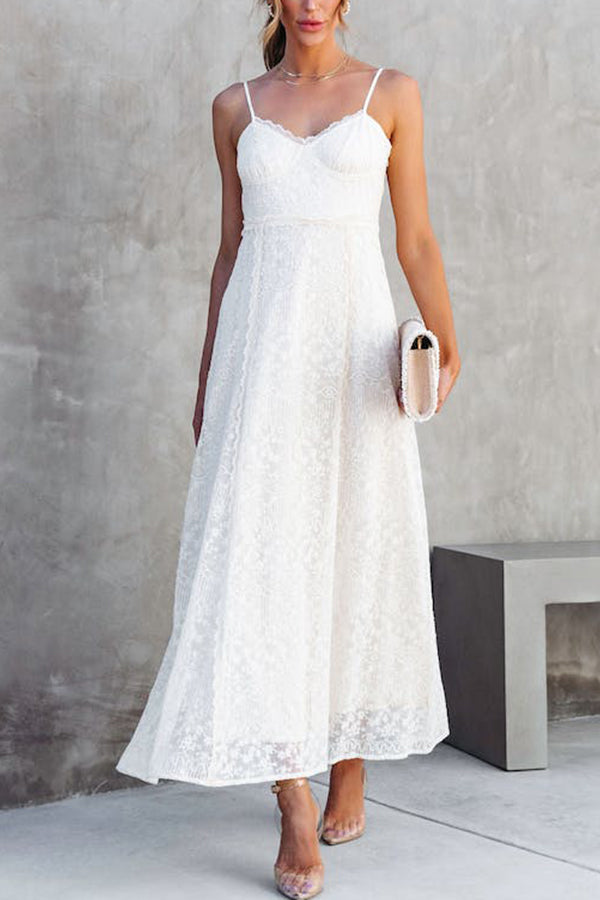 GOOD KIND LACE EMBROIDERED MAXI DRESS