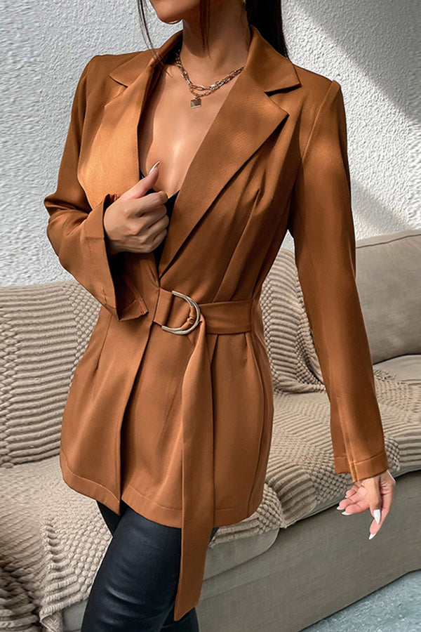 Fashion lapel slim cardigan temperament suit jacket women's wear