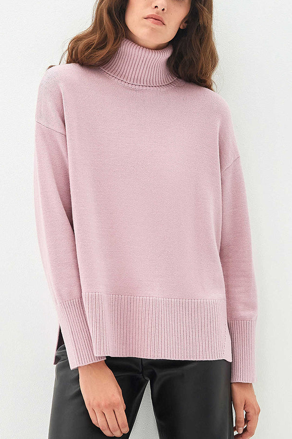 women's turtleneck loose sweater