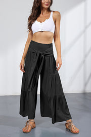 Bandage Casual Women's Wide Leg Pants