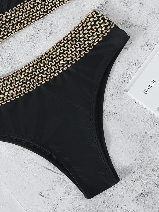 Ensemble bikini à col en V