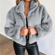 Zip Cardigan Warm Plush Jacket