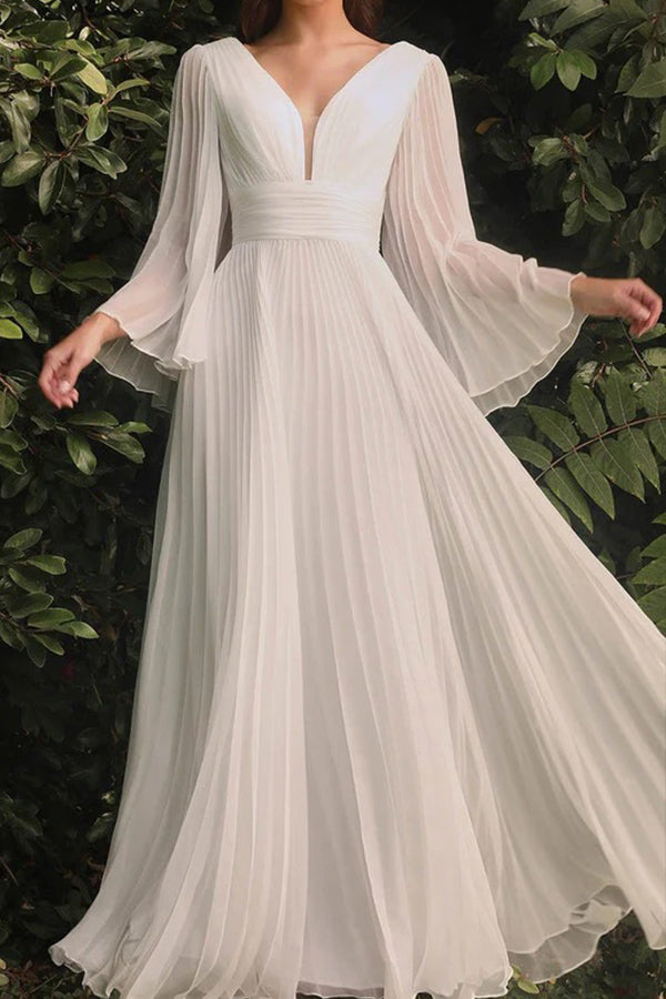 Sexy Deep V Long Sleeve Slim Fit Dress