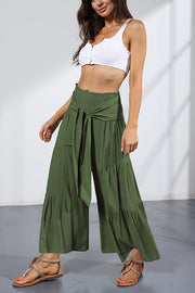 Bandage Casual Women's Wide Leg Pants