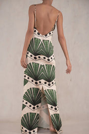 Palm tree fashion print Maxi dress