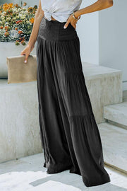 Doyle Smocked Eyelet Wide Leg Pants