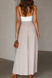 Solid Color Lightweight Flowy Wide Leg Pants