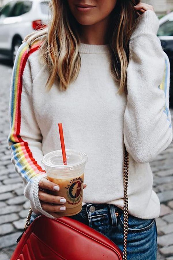 Rainbow Long Sleeve Sweater