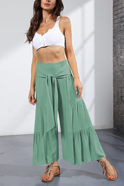 Bandage Casual Women's Wide Leg Pants