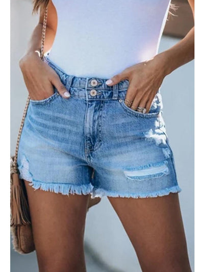 Tassel Ripped Denim Shorts