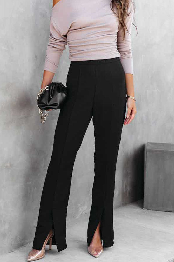 PANTALON À OURLET FENDU