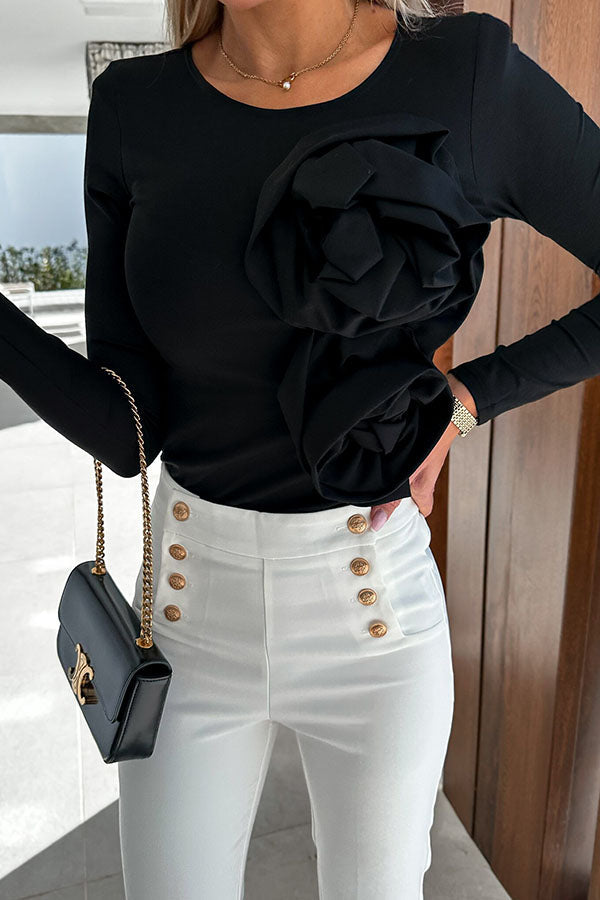 Totally Wonderful Rose Shape Stretch Top