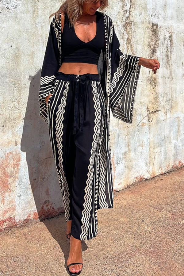 Got It Good Hose mit Ethno-Print und Taschen in der Taille