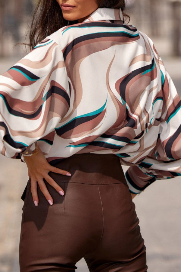 Comfortable Statement Casual Printed Blouse