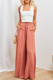 Solid Color Lightweight Flowy Wide Leg Pants