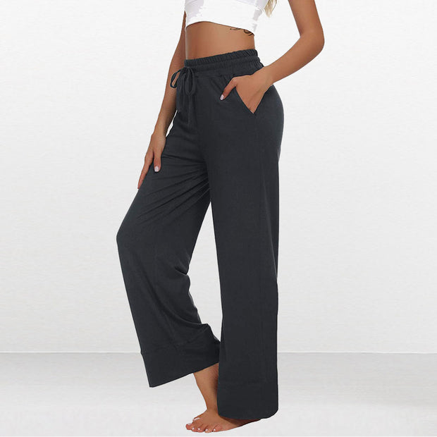 Yoga Fitness Jogging Loose Waist Wide Leg Pants