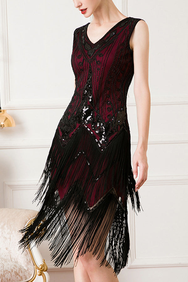 Gatsby Cocktail Ball Sequin Beaded Dress