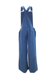 Lässiger, einfarbiger, trägerloser Jumpsuit mit Taschenfalten