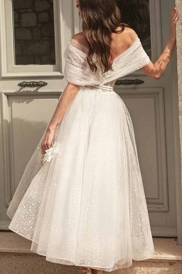 Raglan Sleeve V Neck Dress Gown Midi Skirt