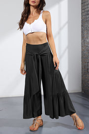 Bandage Casual Women's Wide Leg Pants