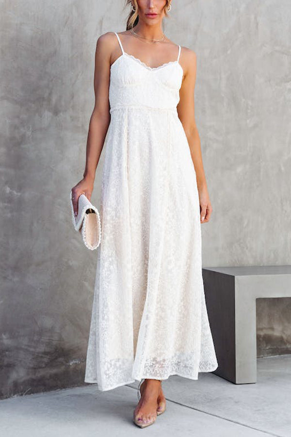 GOOD KIND LACE EMBROIDERED MAXI DRESS