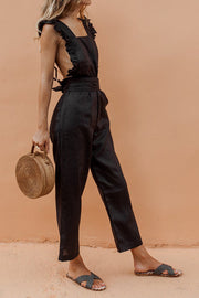 Marlee Bow Ruffled Backless Jumpsuit