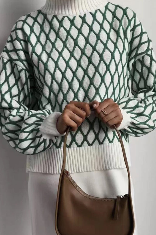 Grid Pullover Sweater