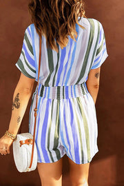 Love for A Lifetime Striped Button Romper