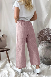 Cotton Linen Loose Fashion Casual Straight Leg Pants Women's Clothes