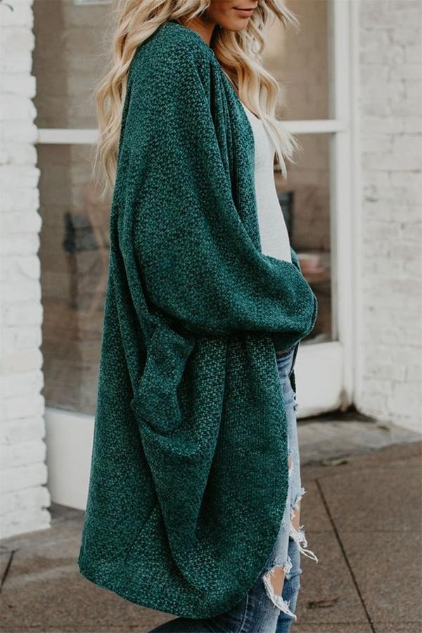 Loose Green Cardigan